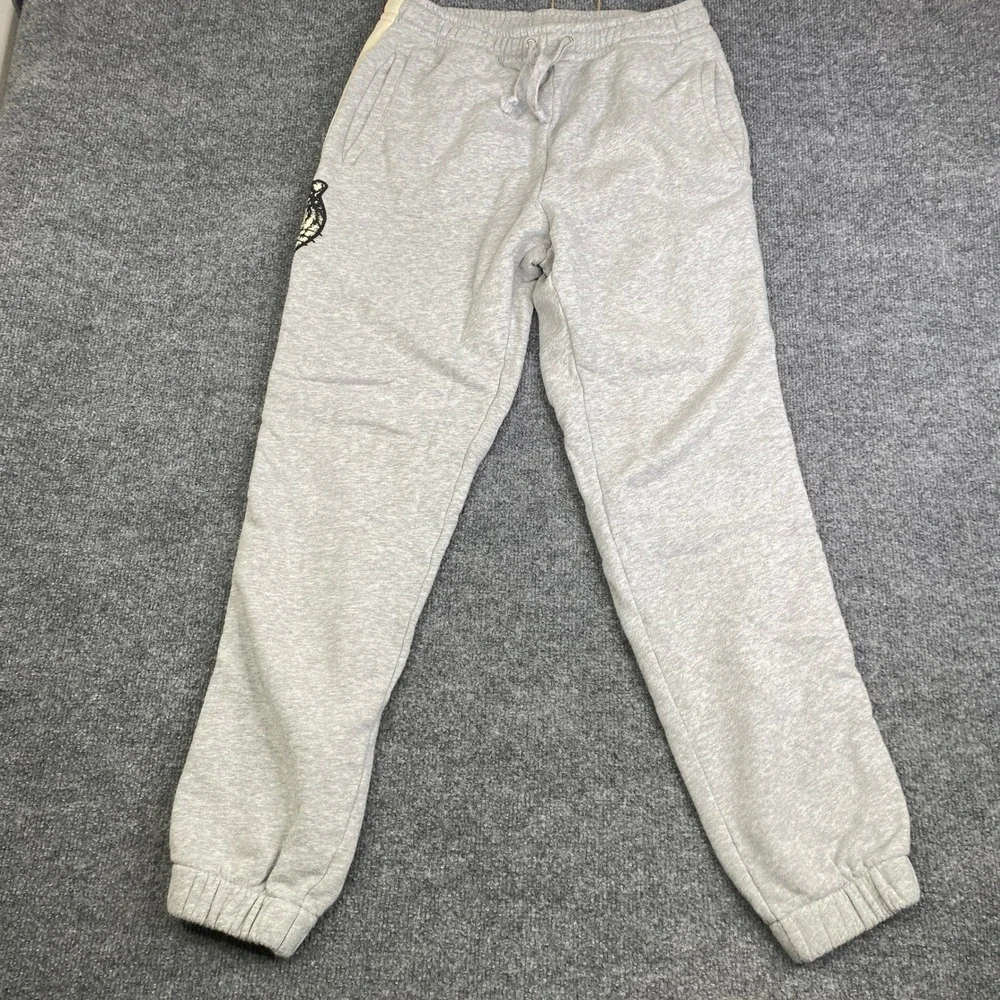 Gucci Grey Side Stripe Tiger Applique Track Pants sweatpants sz S